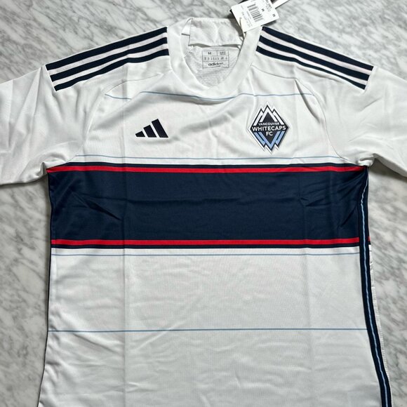 Adidas MLS Vancouver Whitecaps FC Authentic Jersey White Men Med soccer HI1854 - Picture 1 of 15